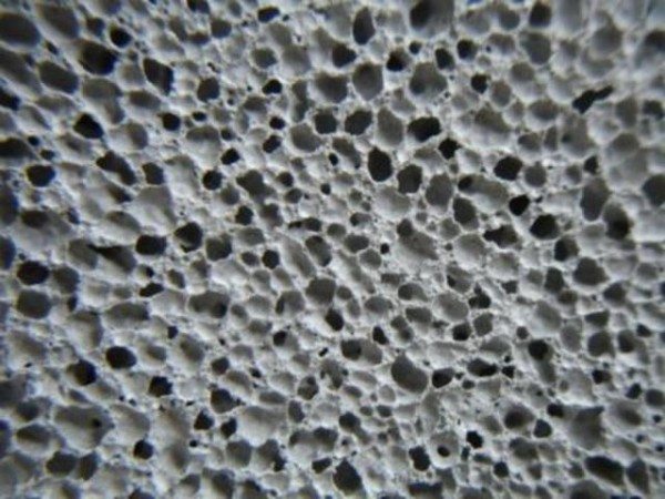 Разрез ячеистого бетона